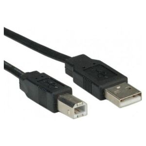 Kabel USB Roline USB-A - USB-B 0.8 m Czarny