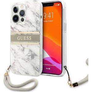 Guess Etui Guess GUHCP13XKMABGR Apple iPhone 13 Pro Max szary/grey hardcase Marble Strap Collection