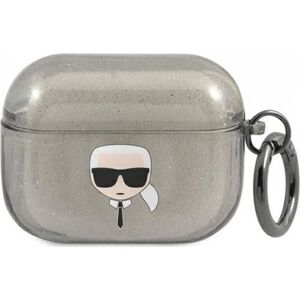 Karl Lagerfeld Etui ochronne Karl Head Glitter do AirPods Pro czarne
