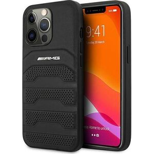 Mercedes Etui Mercedes AMG AMHCP13LGSEBK Apple iPhone 13 Pro czarny/black hardcase Leather Debossed Lines