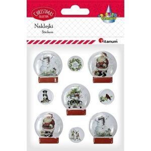 Titanum Naklejki 3D kule śnieżne 9szt