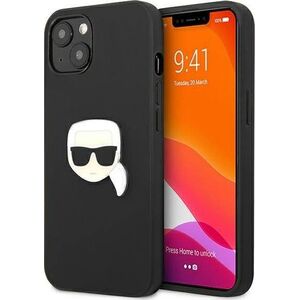 Karl Lagerfeld Karl Lagerfeld KLHCP13SPKMK iPhone 13 mini 5,4" czarny/black hardcase Leather Ikonik Karl`s Head Metal