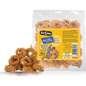 Hau&Miau Hau&amp|Miau krążki rybne owinięte miękkim kurczakiem 500g HM-8117