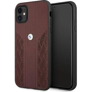 BMW Etui BMW BMHCN61RSPPR Apple iPhone 11 czerwony/red hardcase Leather Curve Perforate