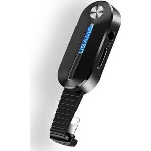 Adapter USB Usams AU10 Lightning - Jack 3.5mm + Lightning Czarny  (US-SJ358)