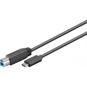 Kabel USB Goobay USB-B - USB-C 1 m Czarny (67986)