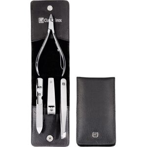 Zwilling Zwilling CLASSIC INOX Neats leather case, black, 4 pc