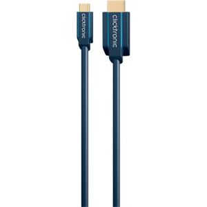 Kabel USB Clicktronic USB-C - HDMI 1 m Granatowy (JAB-6484880)
