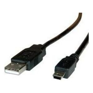Kabel USB Roline USB-A - miniUSB 0.8 m Czarny (11.02.8708)