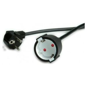 Kabel zasilający Value VALUE Kabel przedłużacz Schuko czarny 230VAC 10.0m