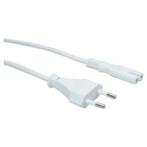 Kabel zasilający Value VALUE Euro Kabel zasilający, 2-pinowy, biały, 1 m