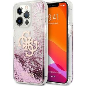 Guess Etui Guess GUHCP13XLG4GPI Apple iPhone 13 Pro Max różowy/pink hardcase 4G Big Liquid Glitter
