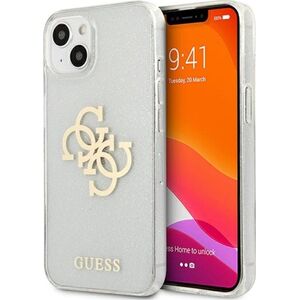 Guess Etui Guess GUHCP13SPCUGL4GTR Apple iPhone 13 mini transparent hard case Glitter 4G Big Logo