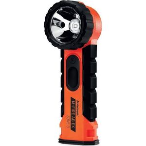 Latarka MacTronic Latarka ręczna kątowa, Mactronic M-FIRE AG, 323 lm, bateryjna (4x AA), zestaw (baterie, klips metalowy, klips z tworzywa), kolor pomarańczowy, pudełko