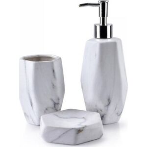Dekoracja domu Komplet łazienkowy Odette Hexa Marble