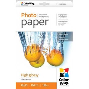 ColorWay ColorWay Photo Paper 100 pc. PG1801004R Glossy, 10 x 15 cm, 180 g/m