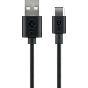 Kabel USB Goobay USB-A - USB-C 3 m Czarny (59124)