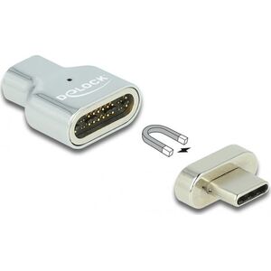 Adapter USB Delock USB-C - Thunderbolt 3 Srebrny  (66433)