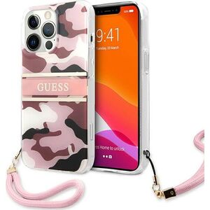 Guess Guess GUHCP13LKCABPI iPhone 13 Pro / 13 6,1" różowy/pink hardcase Camo Strap Collection