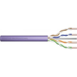 Digitus DIGITUS Installation cable cat.6 U/UTP B2ca solid wire AWG 23/1 LSOH 500m violet reel