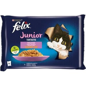 Nestle FELIX sasz.4x85g FANTASTIC JUNIOR KURCZAK, ŁOSOŚ w galaretce /12