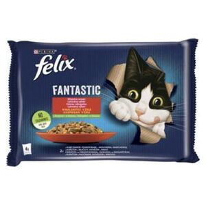 Nestle FELIX sasz.4x85g FANTASTIC WIEJSKIE SMAKI Z WARZYWAMI w galaretce /12