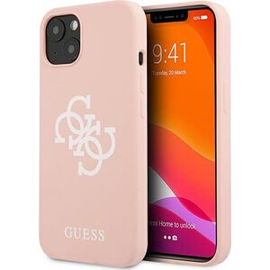 Guess Guess GUHCP13SLS4GWPI iPhone 13 mini 5,4" różowy/pink hard case Silicone 4G Logo