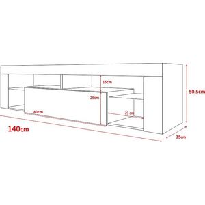 Vivaldi Szafka RTV Everest 2 + LED
