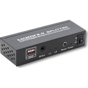 Qoltec Qoltec Rozdzielacz aktywny Splitter HDMI v. 2.0 | 1x2 | EDID+IR