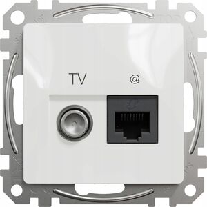 Schneider Electric Gniazdo komputerowe-TV (kat. 6 UTP), białe, SDD111469T