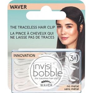 Invisibobble INVISIBOBBLE_Waver The Traceless Hair Clip spinki do włosów Crystal Clear Black 3 szt.