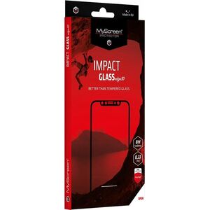 MyScreen Protector Samsung Galaxy S21 Ultra - Antyuderzeniowe szkło hybrydowe na cały ekran MyScreen IMPACT GLASS edge3D (czarna ramka)