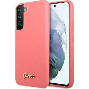 Guess Etui Guess GUHCS22MLSLMGFU Samsung Galaxy S22+ Plus fuksja/fuchsia hardcase Silicone Script Metal Logo