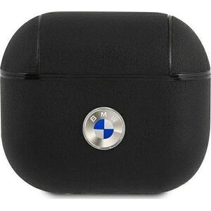 BMW BMW BMA3SSLBK AirPods 3 cover czarny/black Geniune Leather Silver Logo () - BMW000441