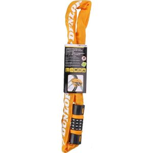 Dunlop Zapięcie rowerowe łańcuch na szyfr dł. 900 cm - pomarańczowy