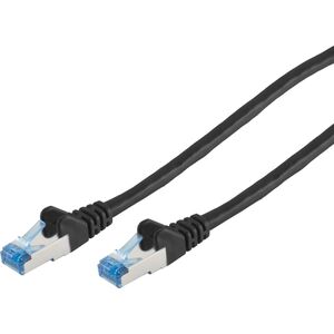Patchcord Patchkabel CAT6a RJ45 S/FTP 0,5m Black