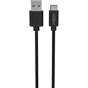 Kabel USB Ansmann USB-A - USB-C 1 m Czarny (456531)