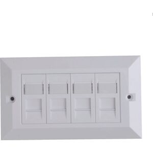 Lanview CAT6 Faceplate 4-port UK Type