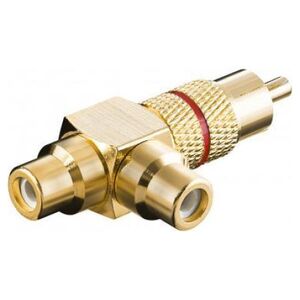 Adapter AV Goobay RCA (Cinch) - RCA (Cinch) x2 złoty (JAB-857359)