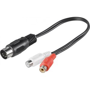 Kabel Goobay DIN - RCA (Cinch) x2 0.2m czarny (50002)
