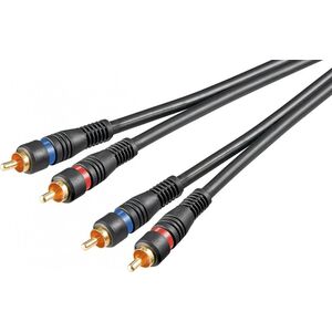 Kabel Goobay RCA (Cinch) x2 - RCA (Cinch) x2 10m czarny (50434)