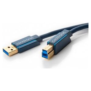 Kabel USB Clicktronic USB-A - USB-B 3 m Niebieski (RB70093)