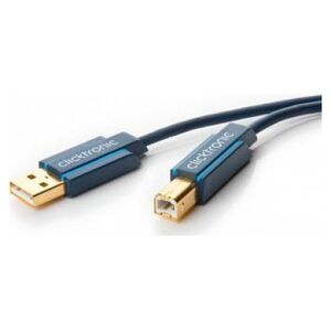 Kabel USB Clicktronic USB-A - USB-B 1.8 m Niebieski (JAB-1404854)