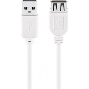 Kabel USB Goobay USB-A - USB-A 5 m Biały (JAB-1521973)