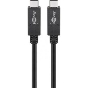 Kabel USB Goobay USB-A - USB-C 0.5 m Czarny (RB38872)
