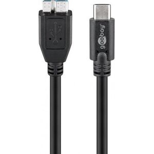 Kabel USB Goobay USB-C - micro-B 0.6 m Czarny (67995)