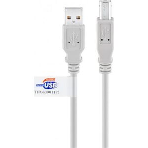 Kabel USB Goobay USB-A - USB-B 3 m Szary (JAB-853300)