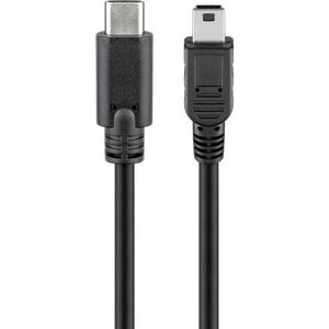 Kabel USB Goobay USB-C - miniUSB 0.5 m Czarny (JAB-2866299)