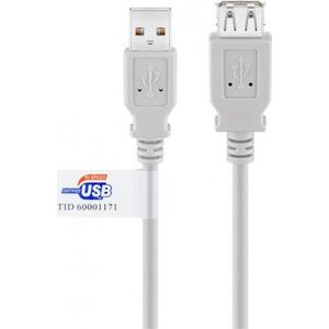 Kabel USB Goobay USB-A - USB-A 1.8 m Szary (JAB-853193)