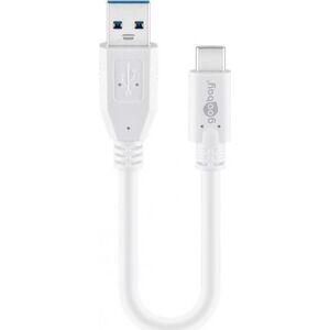 Kabel USB Goobay USB-A - USB-C Biały (JAB-2947899)